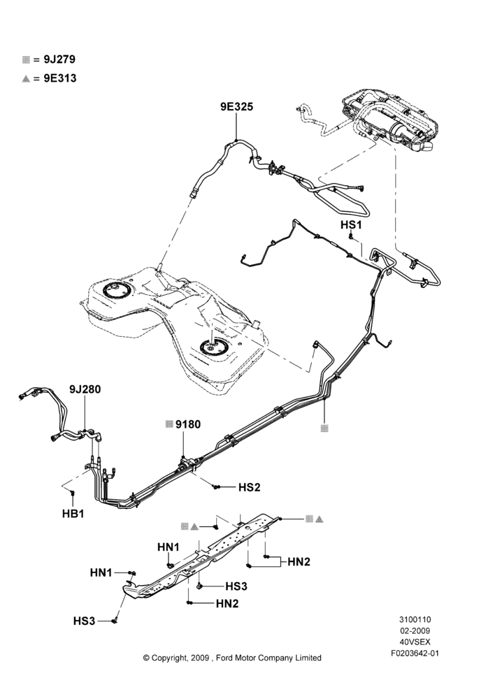 10B - Fuel Lines, 4.0L V6 12V SOHC EFI; 26/FEB/2009-15/MAR/2010