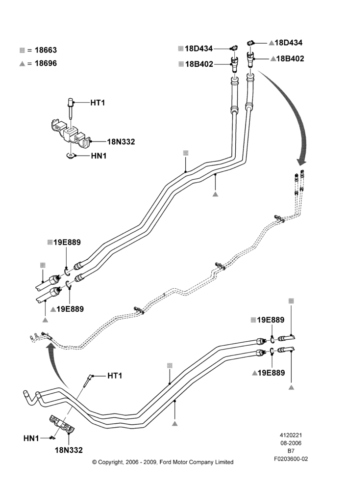 21B - Auxiliary Heater Hoses, 131"/3327.4MM  Wheelbase; 02/AUG/2006-11/JUN/2007