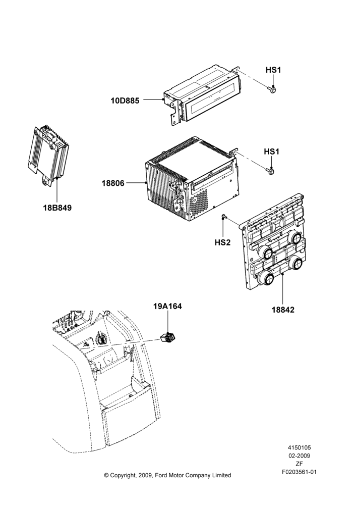 05L - Audio Equipment - Original Fit, CDX6+ With Speed Sensor Vol Control, With Sub Woofer Sound System; 26/FEB/2009-22/MAR/2010