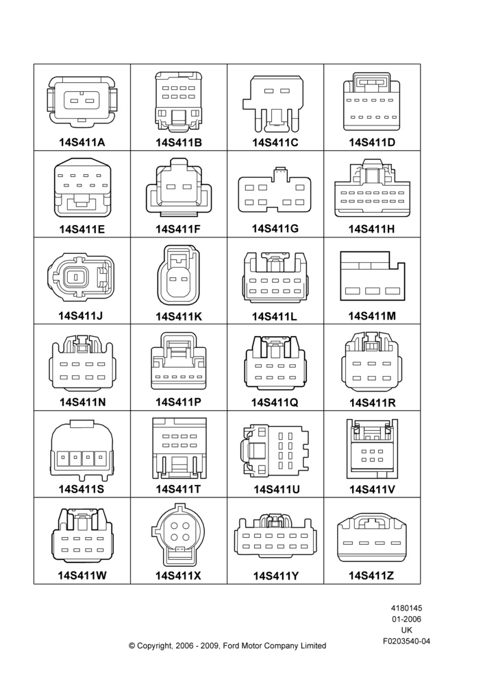 45A - Pigtail Wiring Kits, Page A, Switches; 30/JAN/2006-29/OCT/2010