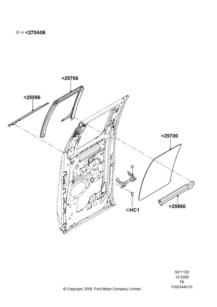 20G - Side Windows, Super Cab, With Fixed Rear Quarter Windows; 01/DEC/2008-23/DEC/2014