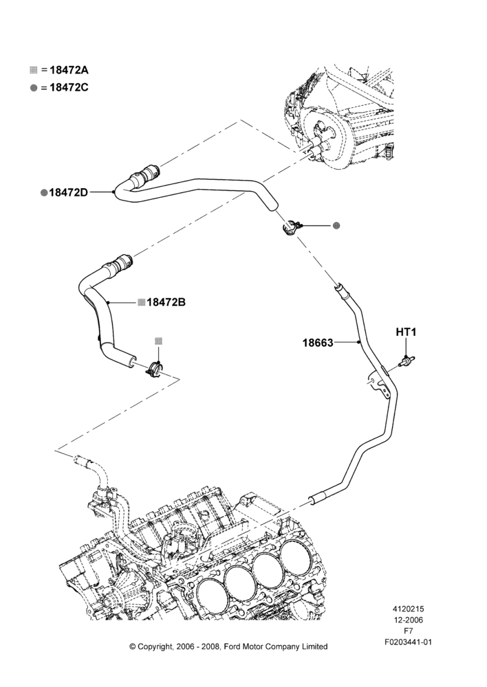 15H - Heater Hoses, 5.4L 3V V8; 18/DEC/2006-12/FEB/2010