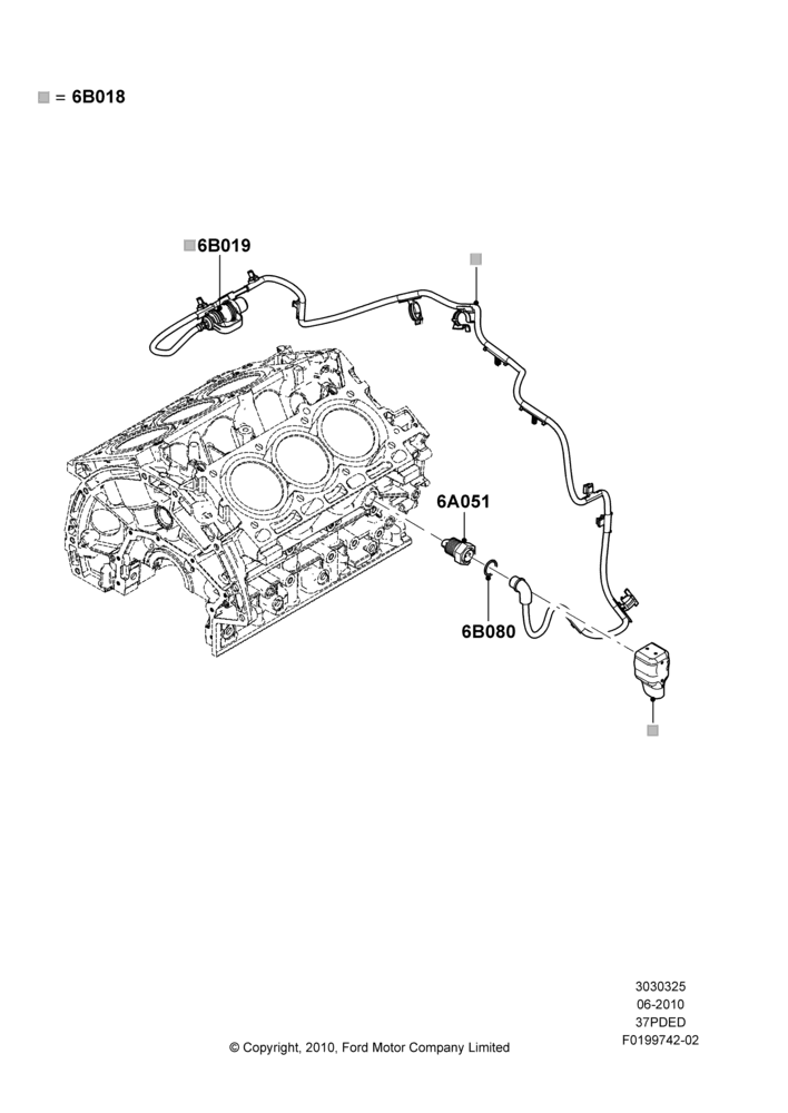 25C - Engine Heater, 3.7L DOHC V6 Gas.; 12/JUL/2010-24/DEC/2014