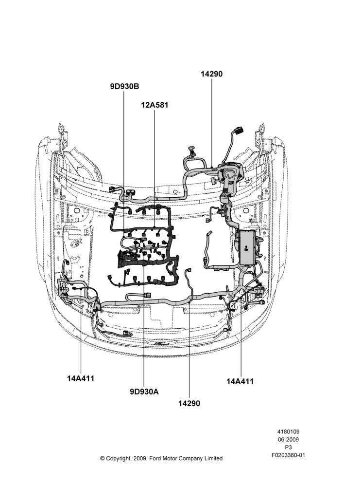 09B - Wiring - Engine And Transmission, 3.5L DOHC T/C V6 Gas; 06/JUL/2009