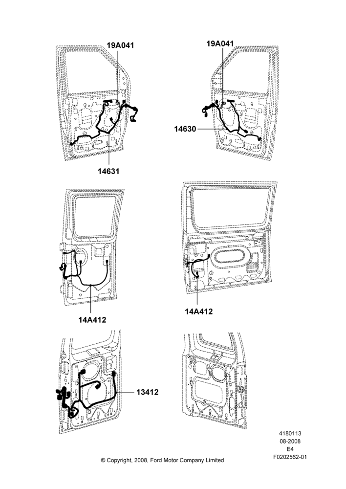 13B - Wiring - Body Closures; 18/AUG/2008