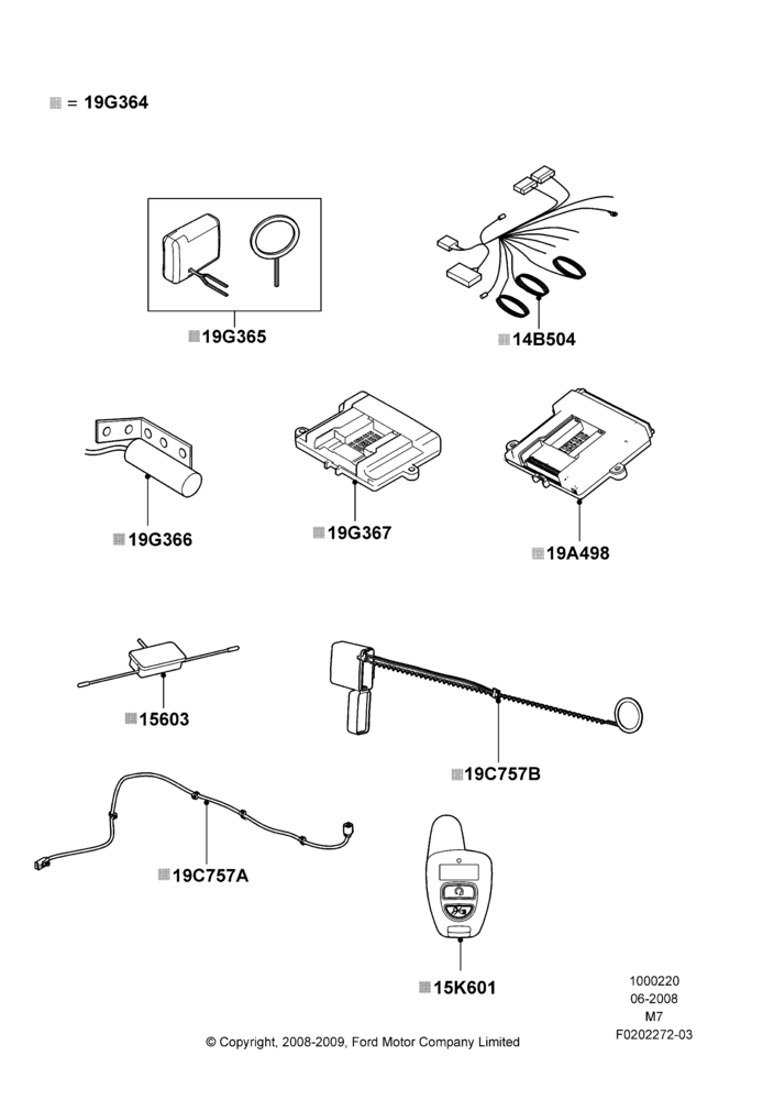 20B - Remote Starting Kit, Automatic Transmission, Bi-Directional Remote Start; 08/JAN/2007-27/JUL/2009