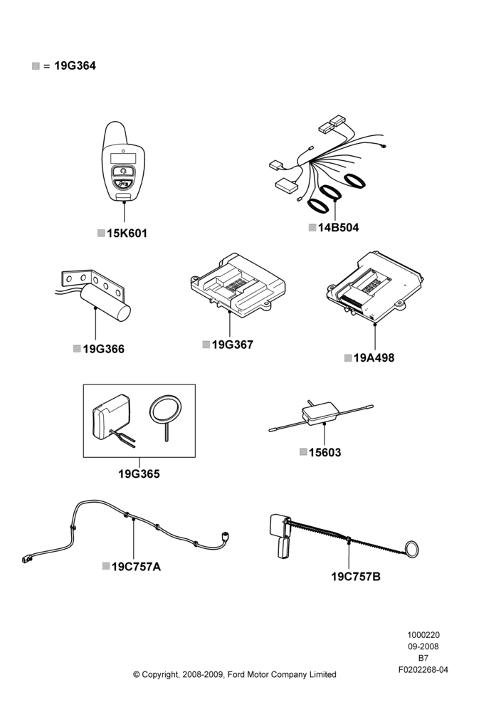 20C - Remote Starting Kit, Accessory, Bi-Directional Remote Start; 11/JUN/2007-30/MAR/2009