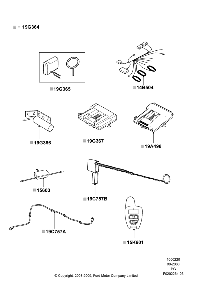 20C - Remote Starting Kit, Automatic Transmission, Bi-Directional Remote Start; 30/APR/2007-05/JUN/2009