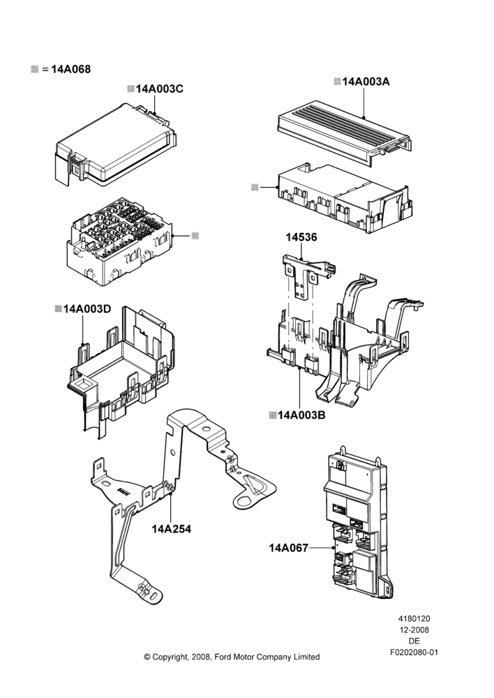 20C - Fuses, Holders and Circuit Breakers, Fuse panels and Relay panels; 04/FEB/2009-29/JUL/2012
