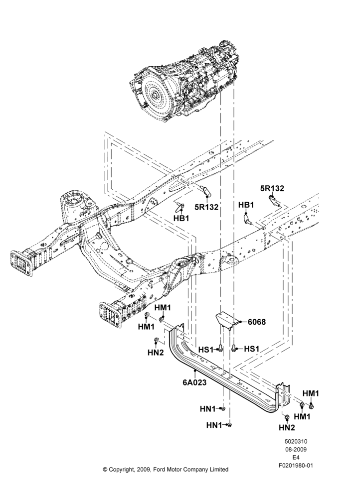 10B - Transmission Mounting; 24/AUG/2009-04/AUG/2014