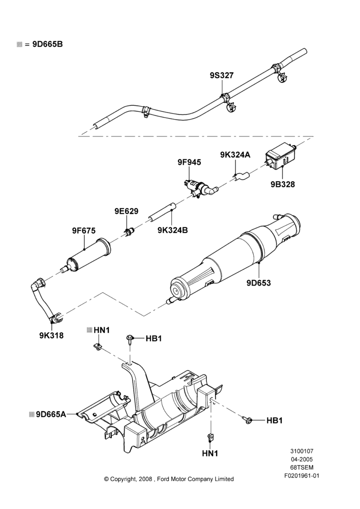 07P - Fuel Vapour System, 6.8L SOHC EFI NA V10 Gas, With Aft-Of-Axle Fuel Tank; 18/APR/2005-18/AUG/2008
