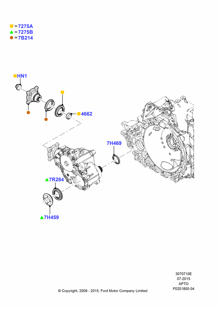 10E - Transfer Drive Components, 6 Speed Auto Trans 6F Mid-Range, LHD 4WD (FTD); 04/FEB/2009-29/JUL/2012