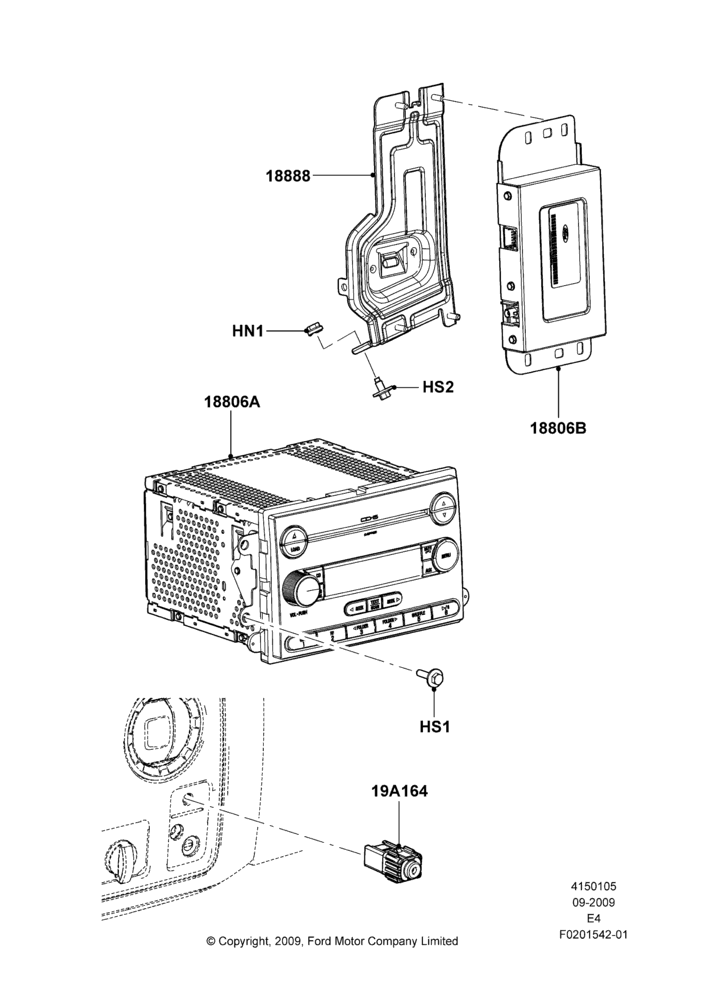 05F - Audio Equipment - Original Fit, With Satellite Radio Reception, All Radios Less Navigation; 24/AUG/2009-22/AUG/2011
