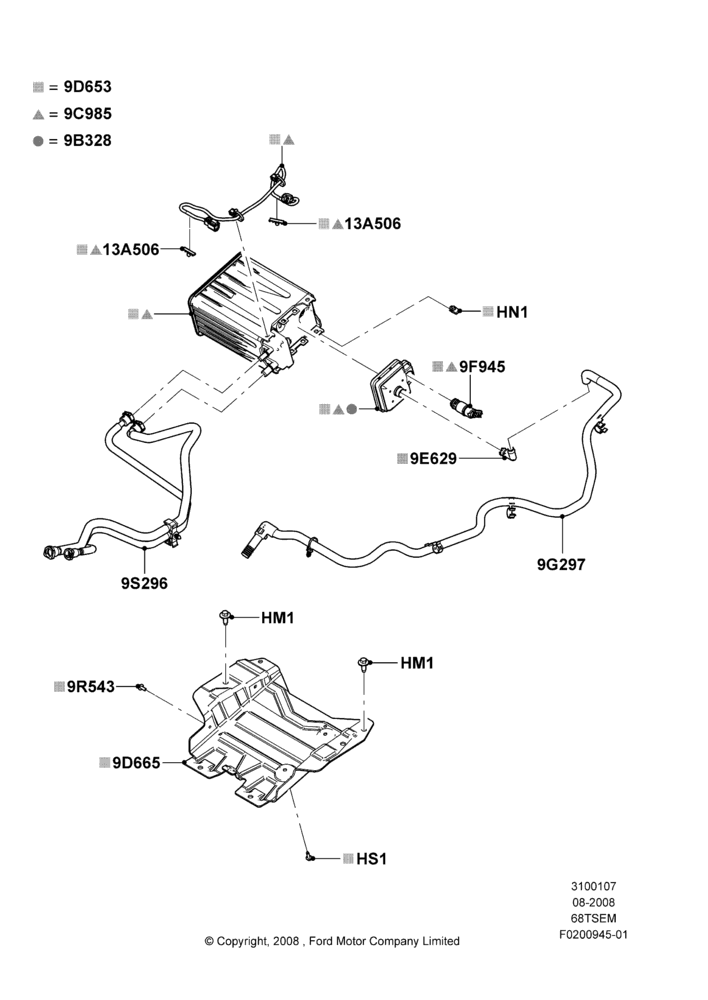 07M - Fuel Vapour System, 6.8L SOHC EFI NA V10 Gas, Extended Van, Extended Wagon, With Mid-Ship Fuel Tank; 18/AUG/2008-26/JUL/2010