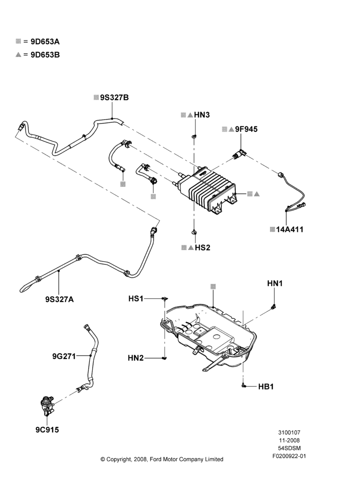 07D - Fuel Vapour System, 5.4L 4V DOHC EFI S/C ALUM V8 G; 11/NOV/2008-26/FEB/2009