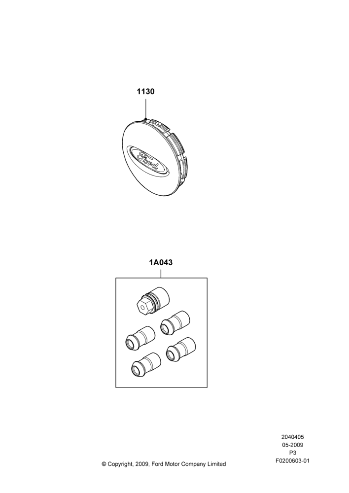 05XA - Wheels, Accessory, Additional Parts May Be Required, Refer To The Installation Instructions Found Under Tech Specs At The Genuine Ford Accessory (GFA) Web Site, See Vehicle Restrictions And Modification Requirements, www.fordaccessoriesstore.com, www.mercuryaccessories.com; 02/MAY/2008