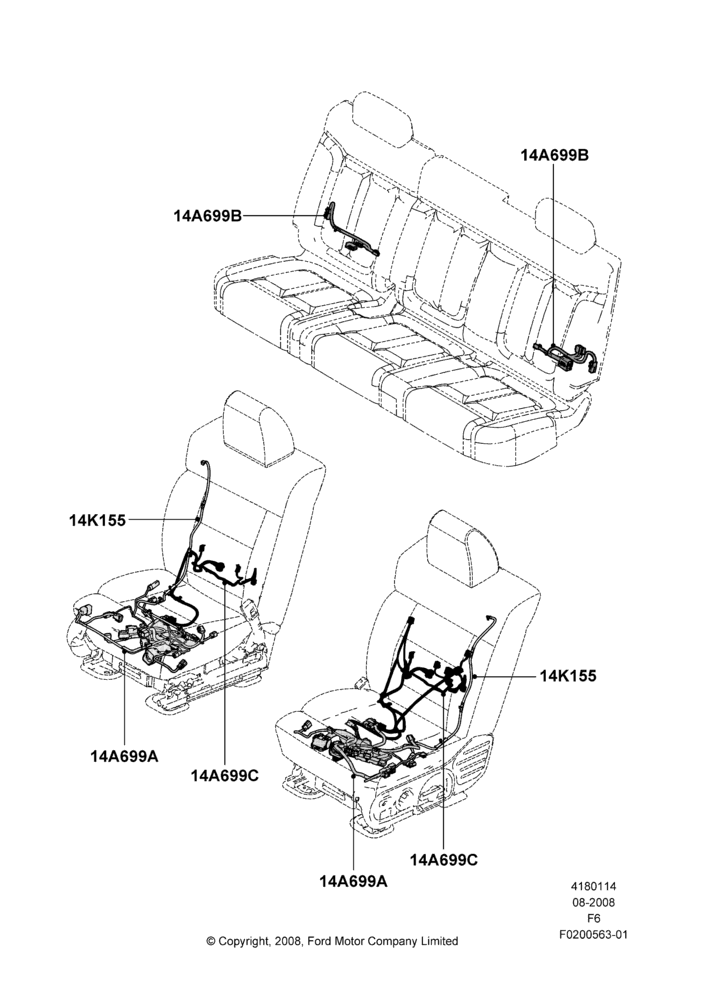 14C - Wiring - Seats; 18/AUG/2008-03/NOV/2010
