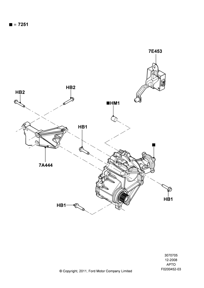 05E - Transfer Drive Case, LHD 4WD (FTD); 04/FEB/2009-29/JUL/2012