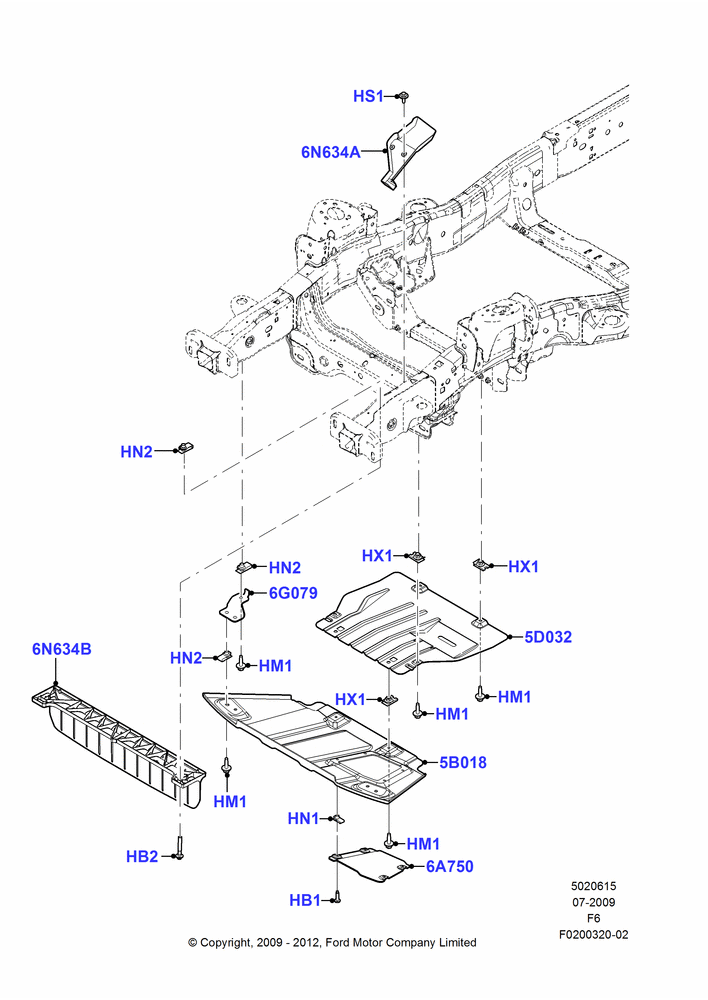 15C - Splash and Heat Shields, (+) SVT, 5.4L 3V V8, 6.2L 16V OHC NA V8 Gas; 06/JUL/2009-23/DEC/2014