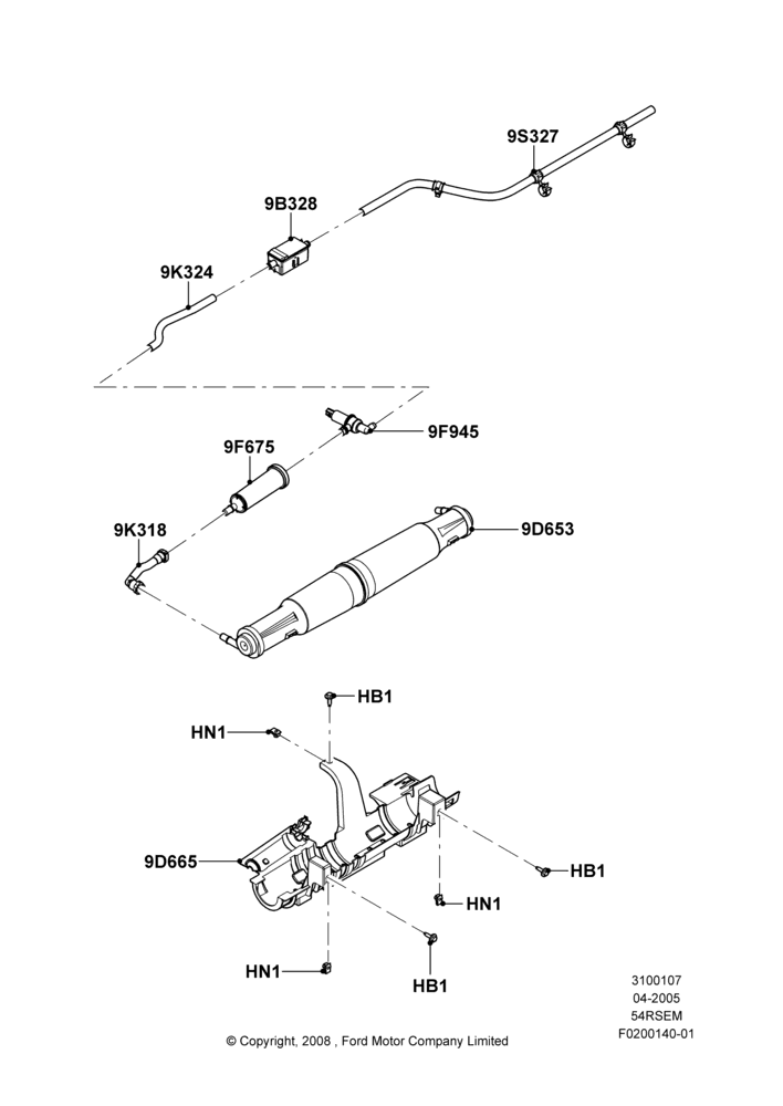07F - Fuel Vapour System, 5.4L Modular SOHC V8, Extended Plus Capacity Fuel Tank, Ford 350 Series; 18/APR/2005-03/DEC/2007