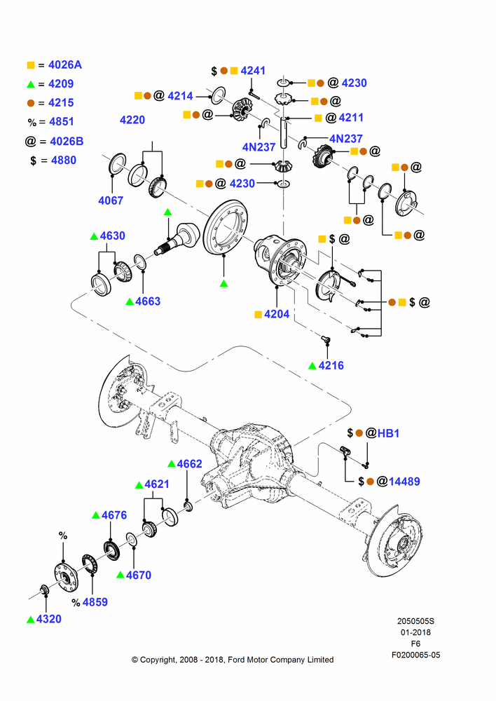 05S - Components - Rear Axle Diff & Carr., Electronic Locking Differential, With 9.75" Axle; 18/AUG/2008-20/DEC/2010