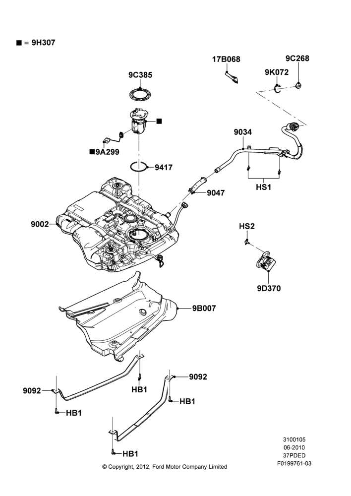 05C - Fuel Tank, 3.7L DOHC V6 Gas., FWD; 12/JUL/2010-24/DEC/2014