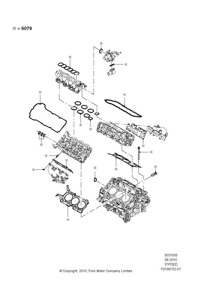 05C - Engine Gasket Kits, 3.7L DOHC V6 Gas.; 12/JUL/2010-24/DEC/2014