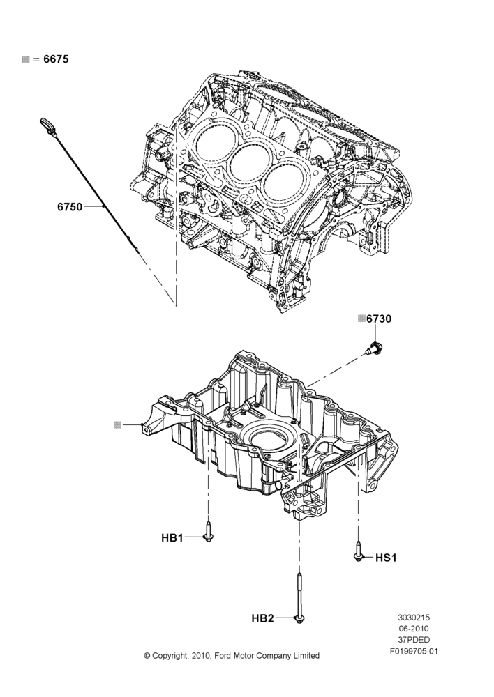 15C - Oil Pan/Oil Level Indicator, 3.7L DOHC V6 Gas.; 12/JUL/2010-24/DEC/2014