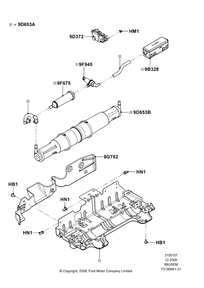 07E - Fuel Vapour System, 6.8L Gas EFI V10, Narrow Frame (Chassis Cab), With Aft-Of-Axle Fuel Tank; 18/DEC/2006-22/MAY/2008