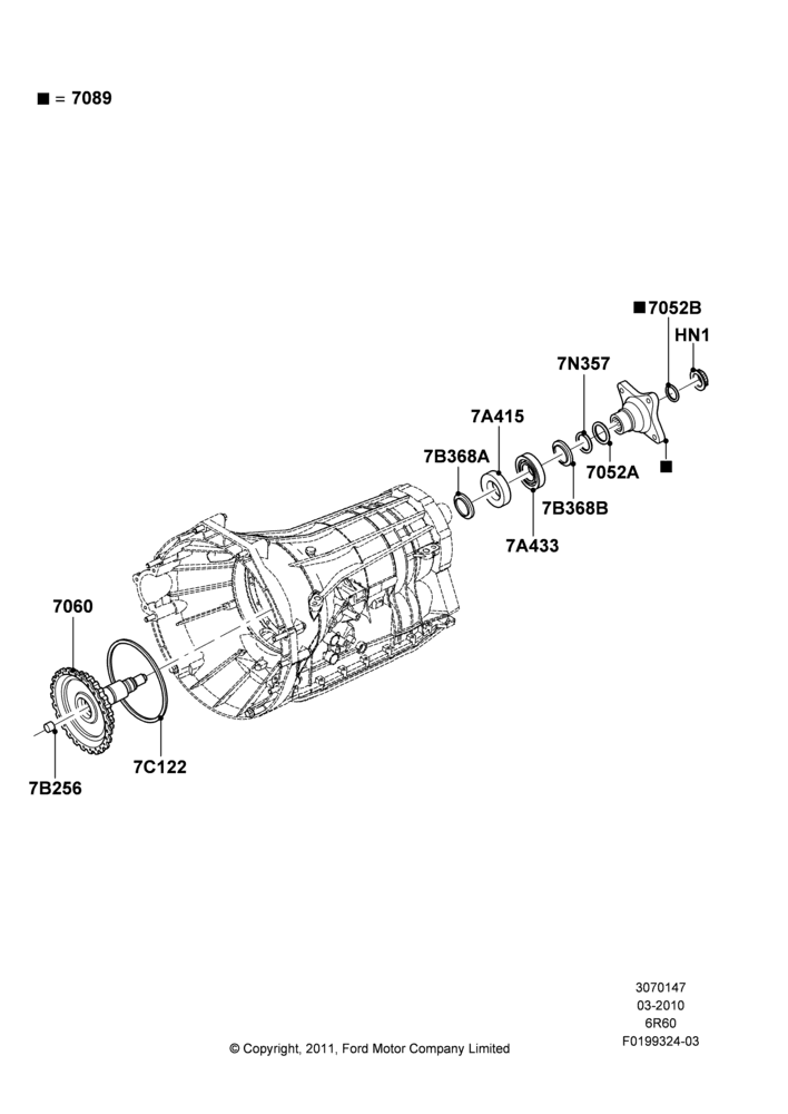 47A - Output Shafts, 6 Speed Automatic Trans (6R80); 22/MAR/2010-10/FEB/2014