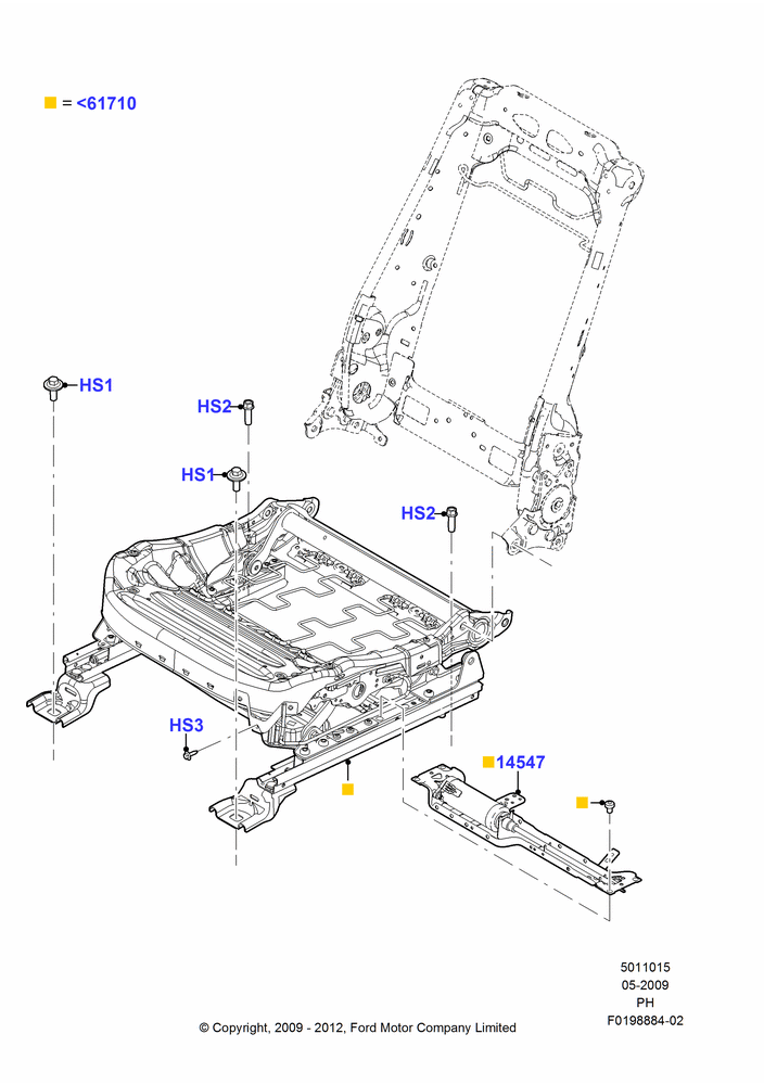 15G - Front Seat Base, With Driver 8 Way Pwr.Seat Adjuster; 15/JUN/2009-06/FEB/2012