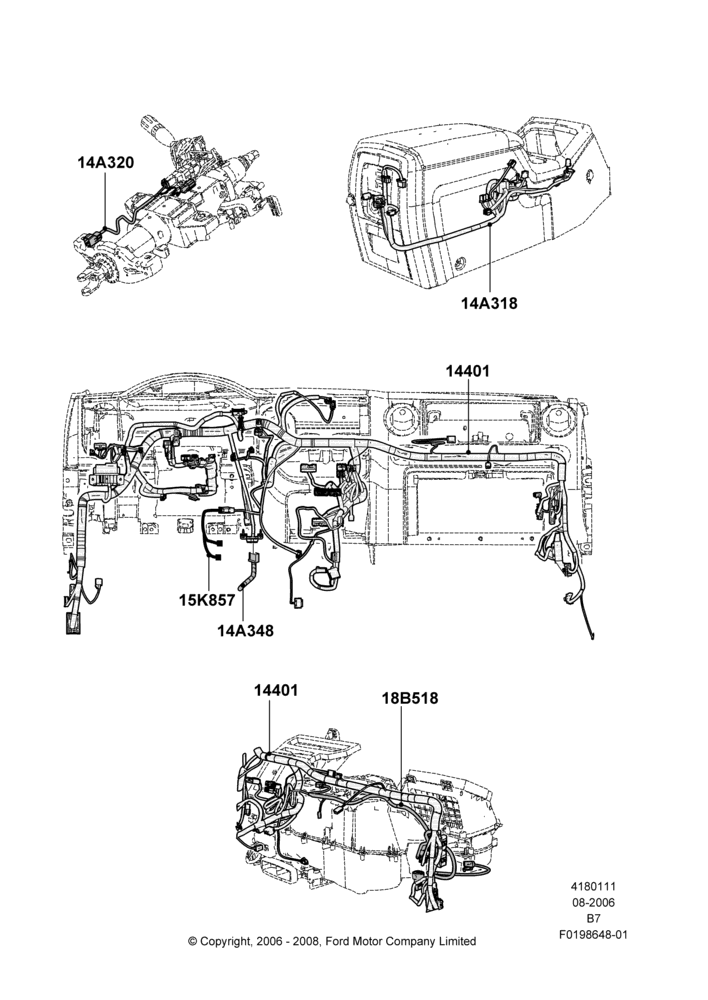 11B - Wiring - Dash And Floor Console; 02/AUG/2006-11/AUG/2014