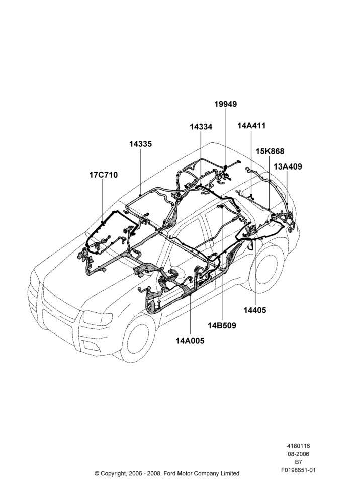 16B - Wiring - Body And Roof Console; 02/AUG/2006-11/AUG/2014