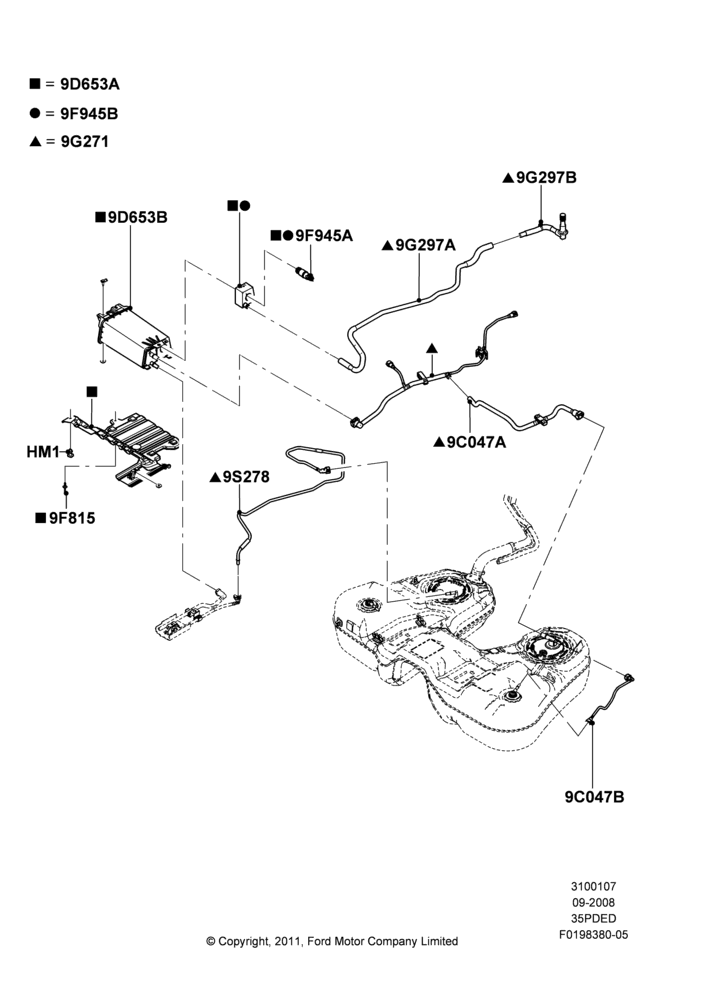 07D - Fuel Vapour System, 3.5L 4V DOHC VCT SMPI V6 Gas; 06/OCT/2008-29/FEB/2012