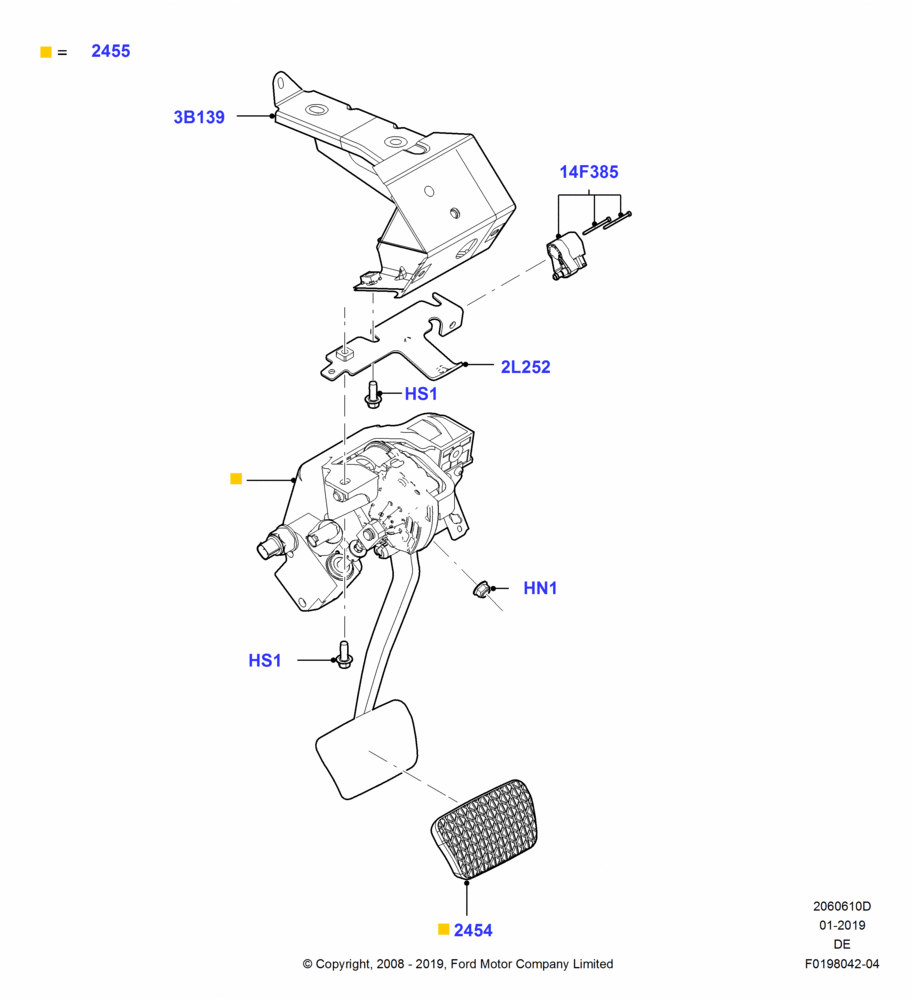 10D - Brake and Clutch Controls, Automatic Transmission, 2.5L 4v PFI I4 Gas/Electric; 04/FEB/2009-29/JUL/2012