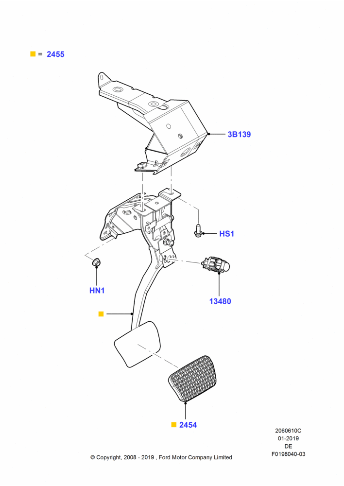 10C - Brake and Clutch Controls, 3.5L 4V DOHC VCT SMPI V6 Gas, Automatic Transmission, 3.0L 4V OHC V6 Duratec 230HP, 2.5L Duratec HE PFI (170PS); 04/FEB/2009-29/JUL/2012