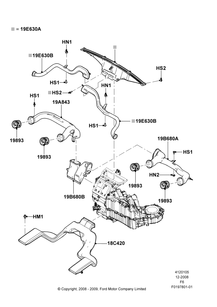 05D - Air Vents, Louvres and Ducts, All Non Flow Thru Floor Consoles, Less Floor Mounted Console; 01/DEC/2008-23/DEC/2014