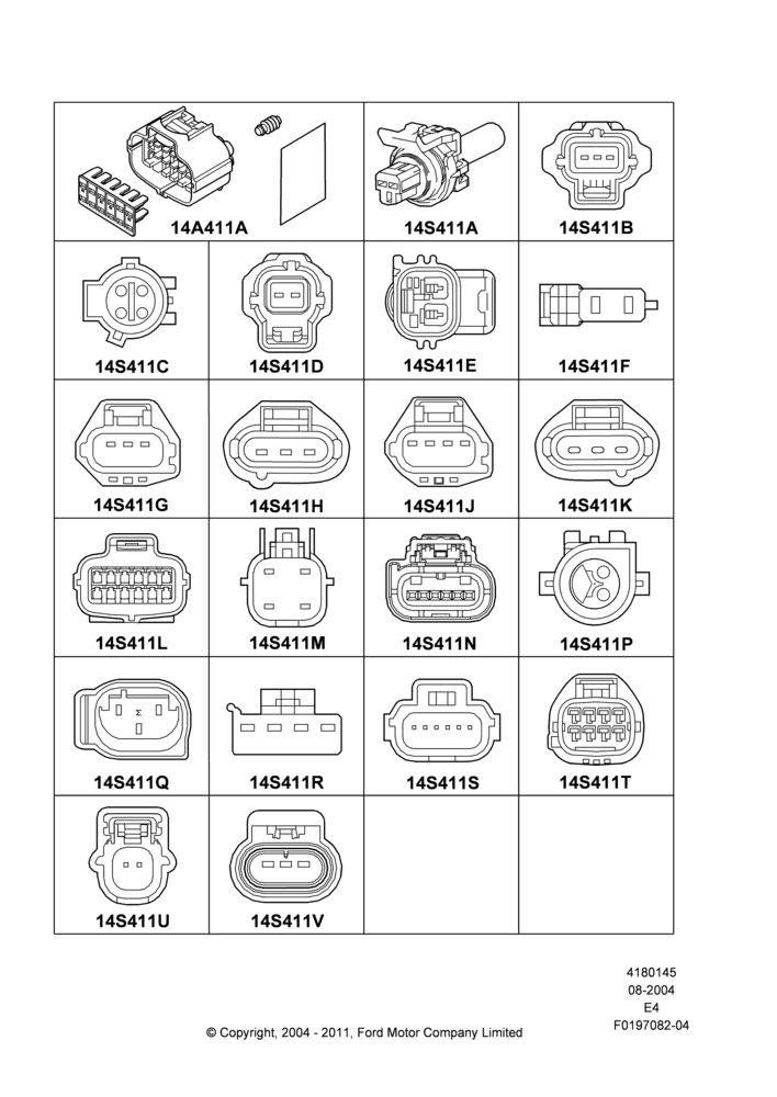 45CA - Pigtail Wiring Kits, Sensors; 02/AUG/2004-24/AUG/2009