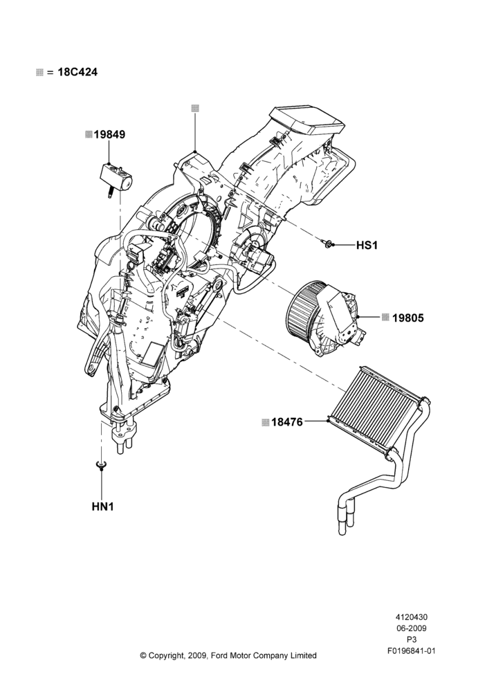 30B - Auxiliary A/C Internal Components; 06/JUL/2009