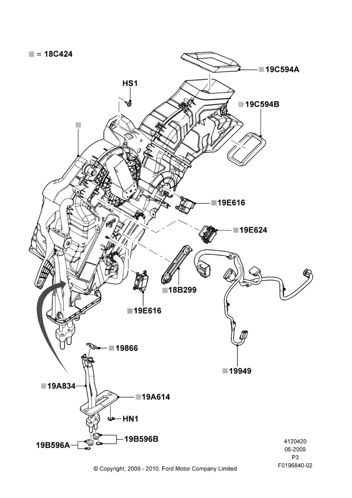 20B - Auxiliary A/C External Components; 06/JUL/2009