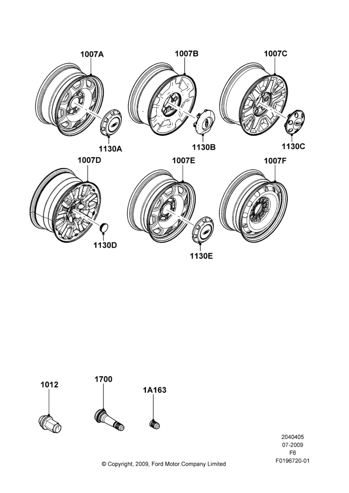 05P - Wheels, With 17" Wheels; 06/JUL/2009-03/NOV/2010