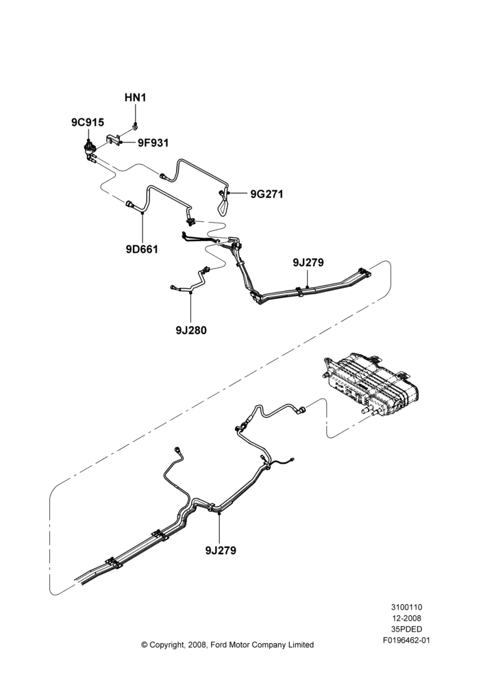 10D - Fuel Lines, 3.5L 4V DOHC VCT SMPI V6 Gas, FWD; 04/FEB/2009-29/JUL/2012
