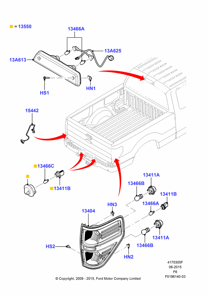 Rear Lamps, (+) SVT, 'Harley Davidson' Version Package