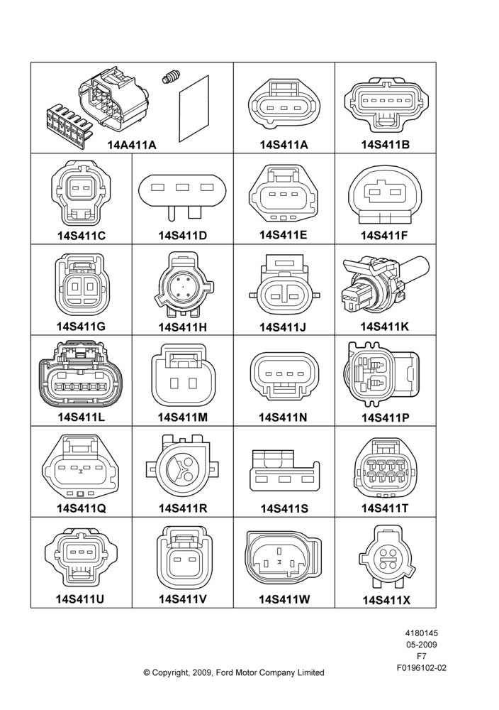 45D - Pigtail Wiring Kits, Page A, Sensors; 19/JUL/2004-12/FEB/2010