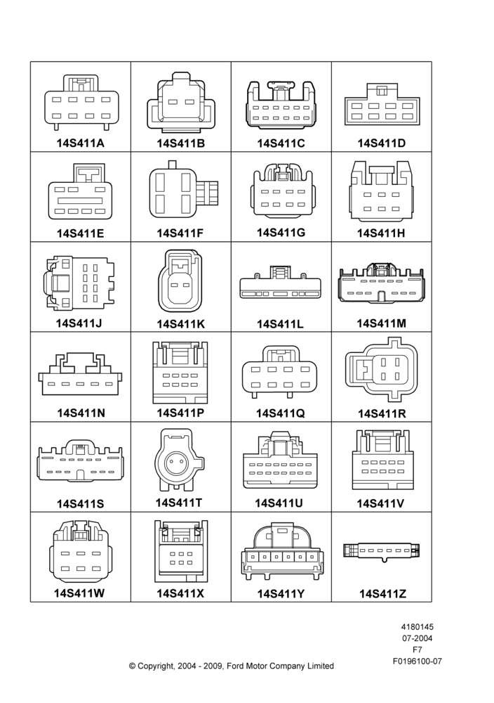 45B - Pigtail Wiring Kits, Page B, Switches; 19/JUL/2004-12/FEB/2010