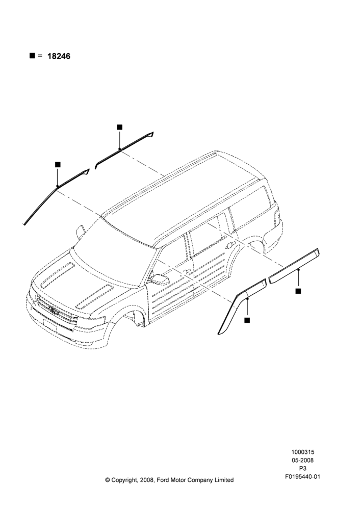 15XA - Body Dress Up Kits - Side, Accessory, Side Window Deflectors; 02/MAY/2008-31/OCT/2016