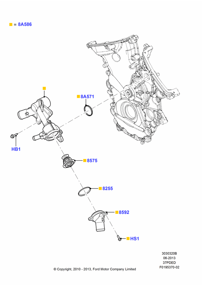 20B - Thermostat/Housing & Related Parts, 3.7L 4V PFI V6 NA Gas; 03/NOV/2010-23/DEC/2014