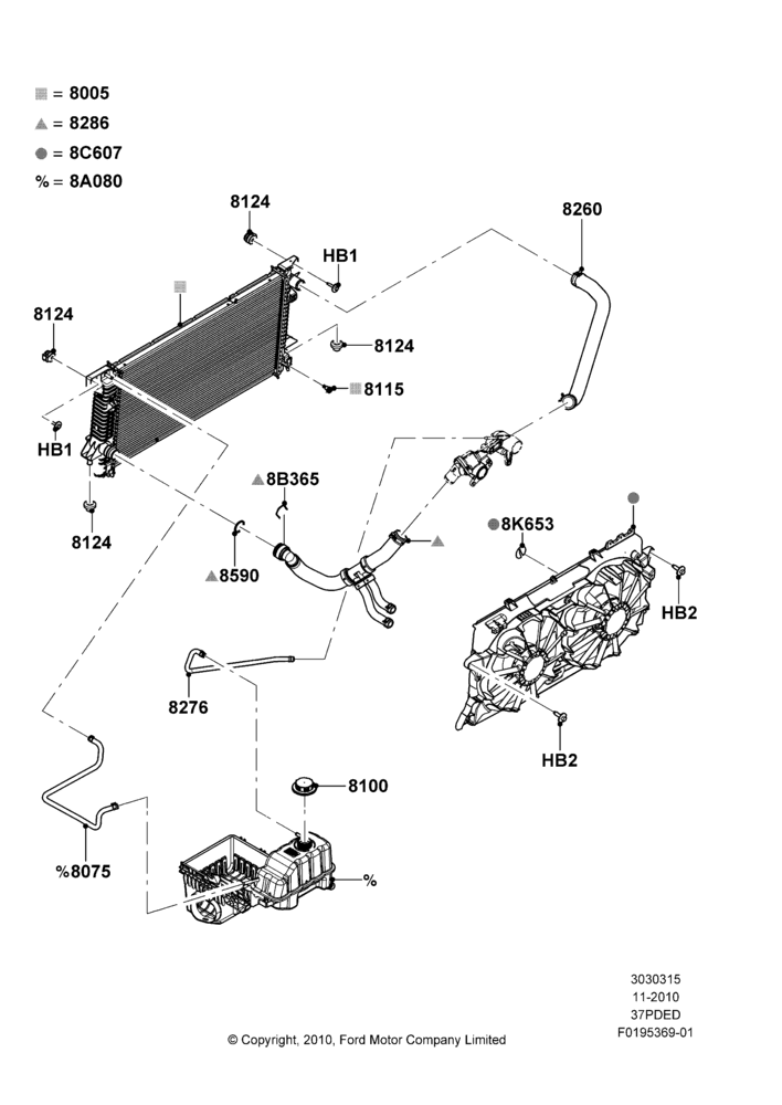 15B - Radiator/Coolant Overflow Container, 3.7L 4V PFI V6 NA Gas; 03/NOV/2010-23/DEC/2014