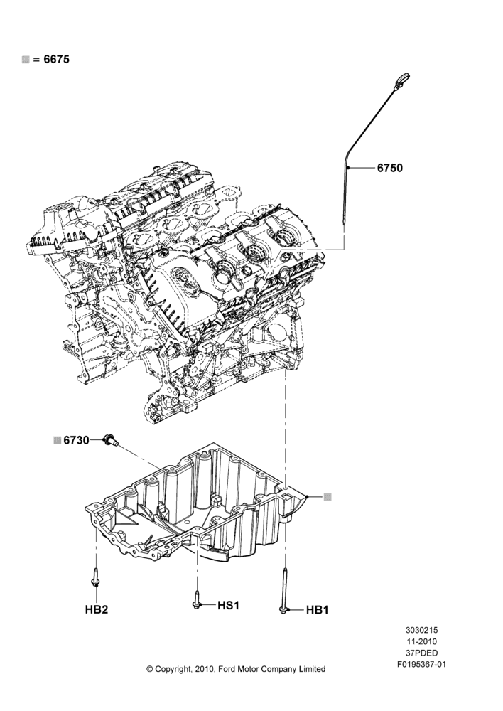 15B - Oil Pan/Oil Level Indicator, 3.7L 4V PFI V6 NA Gas; 03/NOV/2010-23/DEC/2014