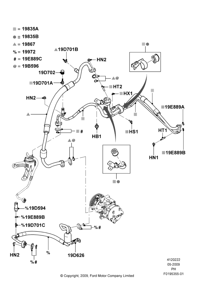 22B - Air Conditioning System, 3.5L DOHC T/C V6 Gas; 15/JUN/2009-06/FEB/2012